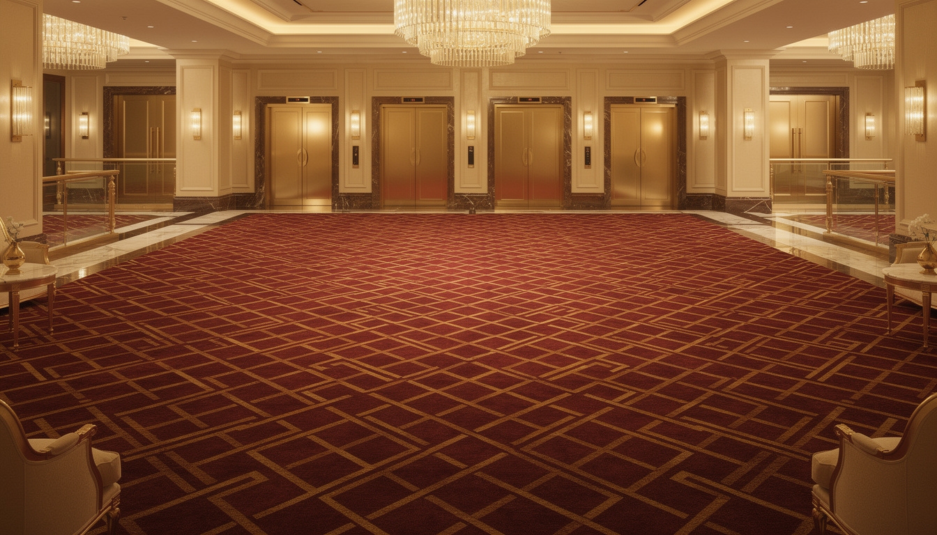 Gepflegter Teppichboden in einer Hotellobby